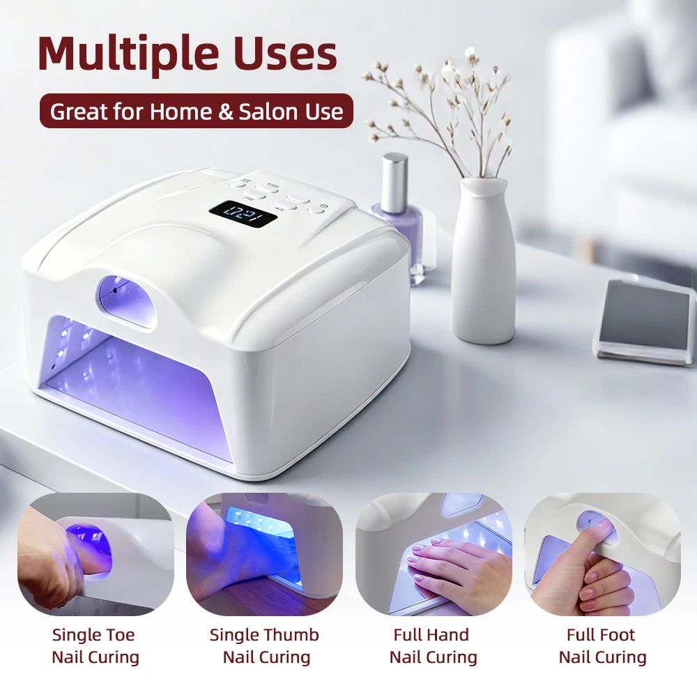 78-LED Dual-Mode UV Nail Lamp - Gel Polish Dryer with Auto Sensor - 2