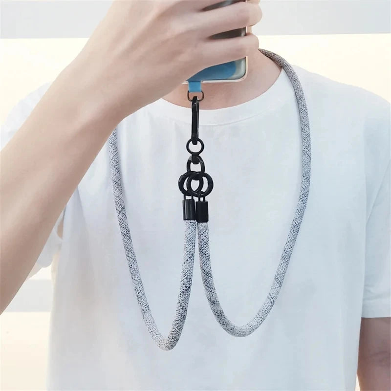 Universal 8mm Crossbody Phone Lanyard - Adjustable Detachable Neck Strap