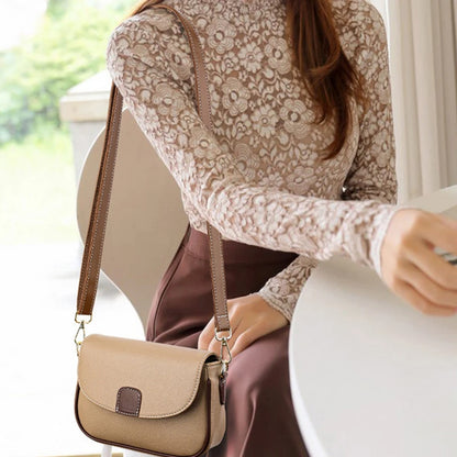 Luxury Contrast Flap Crossbody