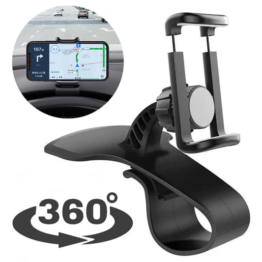 Universal Car Phone Holder Clip Dashboard Mount Stand for GPS Navigation