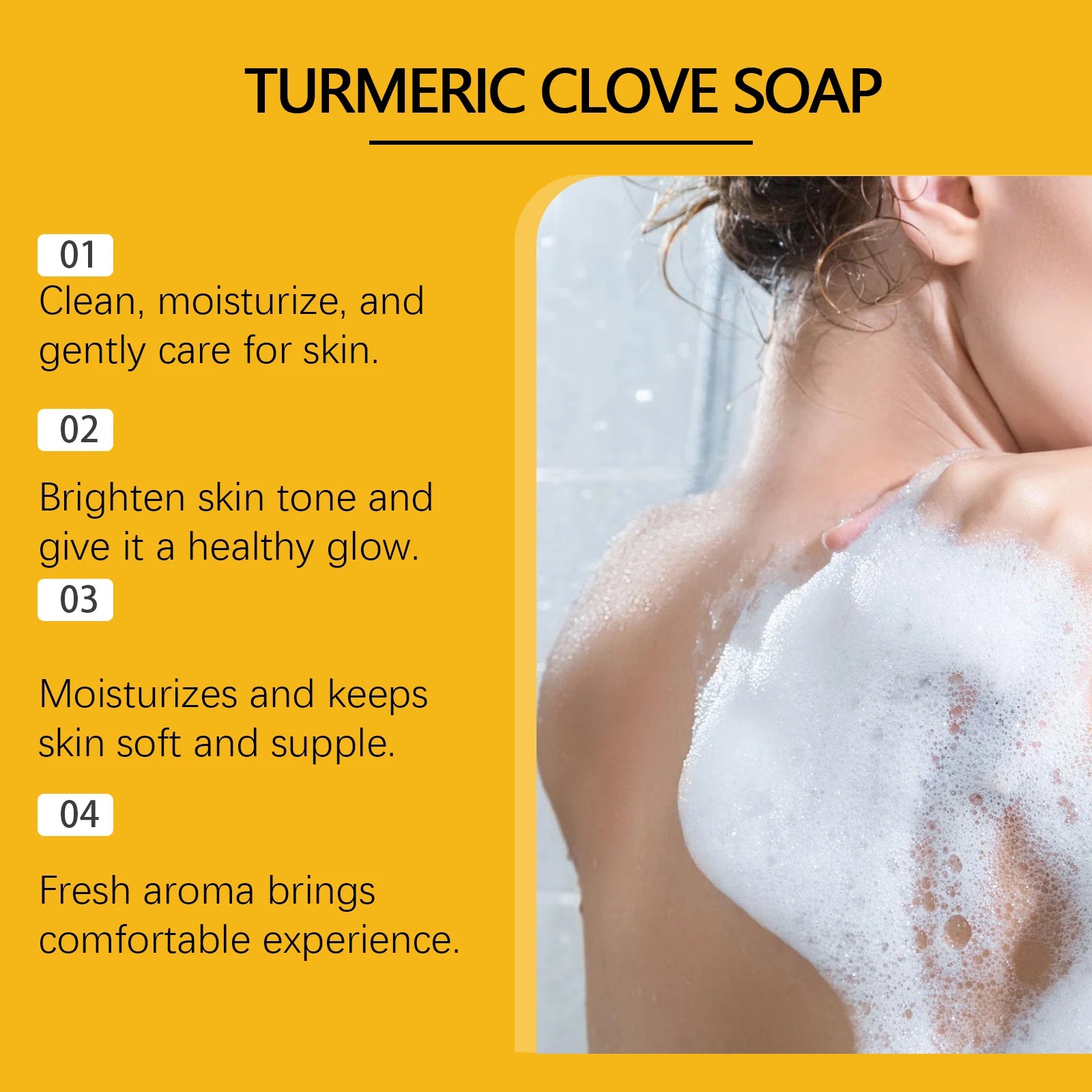 Turmeric & Clove Antioxidant Brightening Soap Bar for Face & Body - 10
