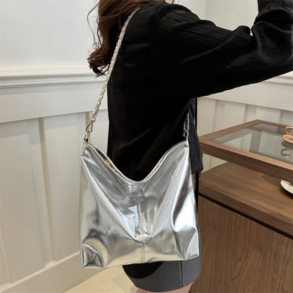 Luxury Glossy Shoulder Tote