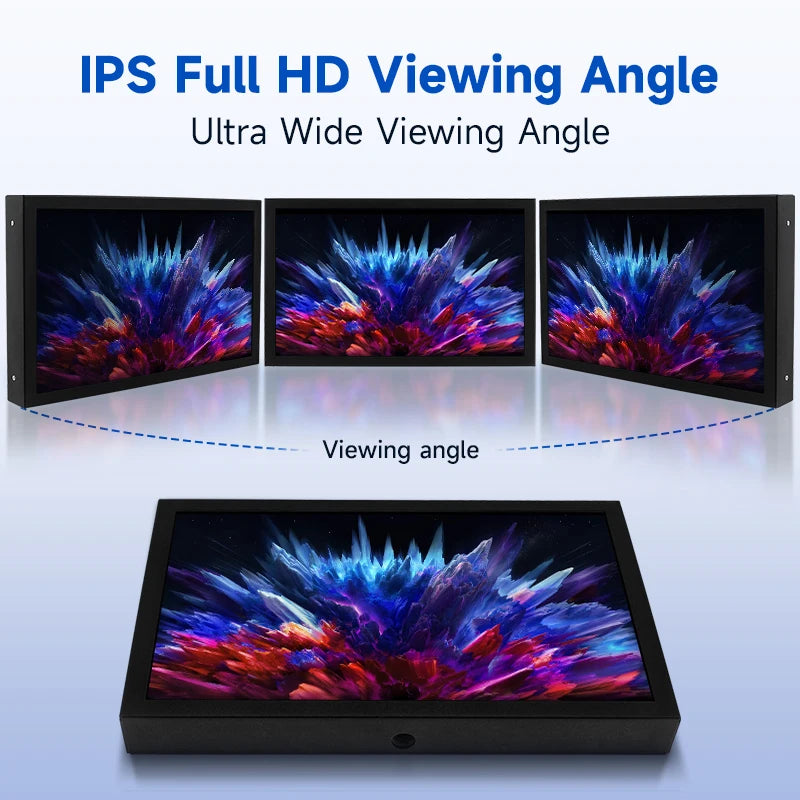 7-Inch Portable IPS Monitor 1024x600 HDMI VGA Display with Metal Holder - 8
