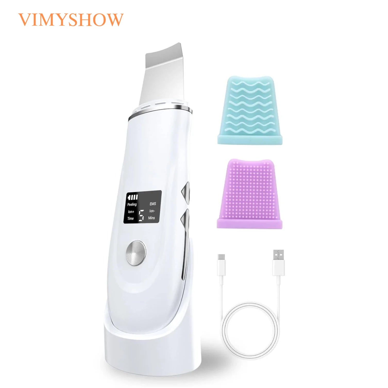 Ultrasonic Facial Skin Scrubber - Deep Cleansing & Blackhead Remover Spatula - 1
