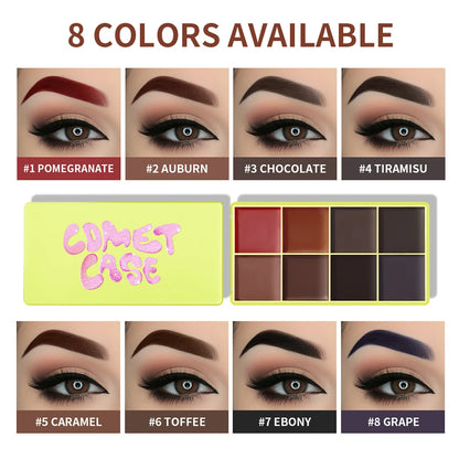 8-Color Cream Blush & Highlighter Palette | Long-Lasting Glow