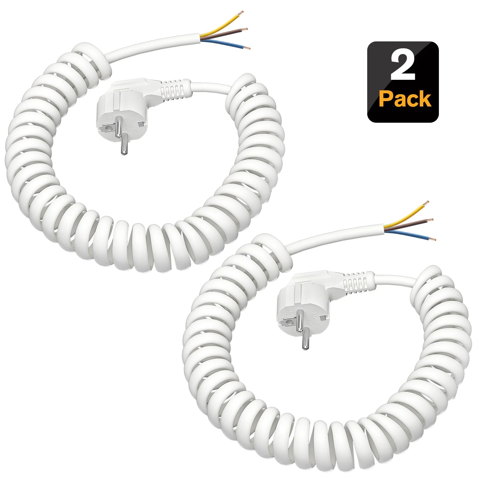 European Standard Power Extension Cord - 16A 2500W Heavy Duty AC Cable - 8