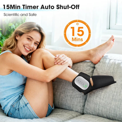 Dual-Airbag Electric Heated Foot and Ankle Massager for Pain Relief