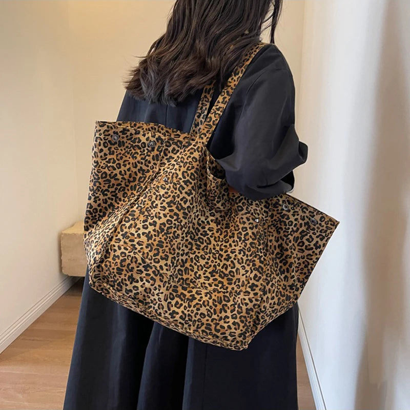 Luxury Leopard Print Tote Bag