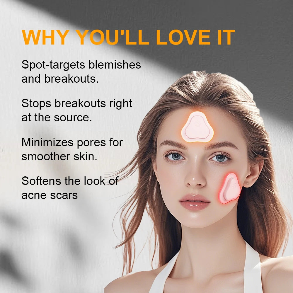 6-Color LED Light Therapy Acne Patch - Wireless Portable Pimple Spot Treatment - 8