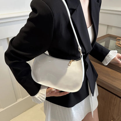 Luxury Solid Leather Shoulder Bag