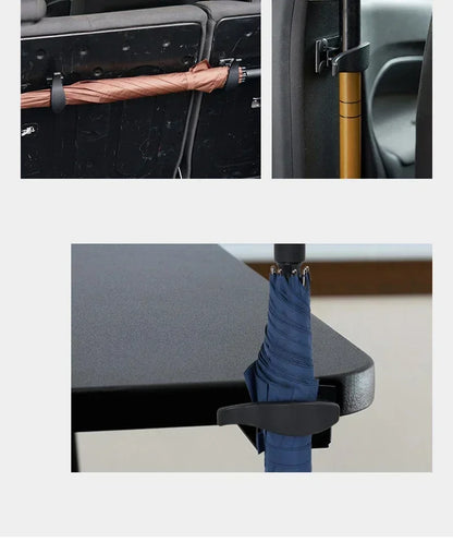 2PCS Car Trunk Umbrella & Grocery Hooks - Universal Organizer Clip