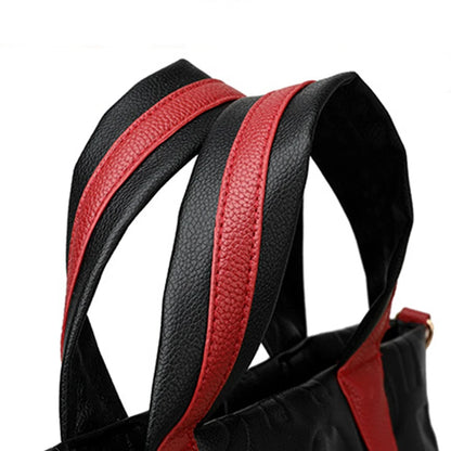 Luxury Contrast Leather Tote