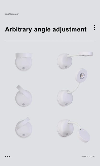 Wireless Rechargeable LED Spotlight - Motion Sensor Dimmable Wall Light for Art & Display