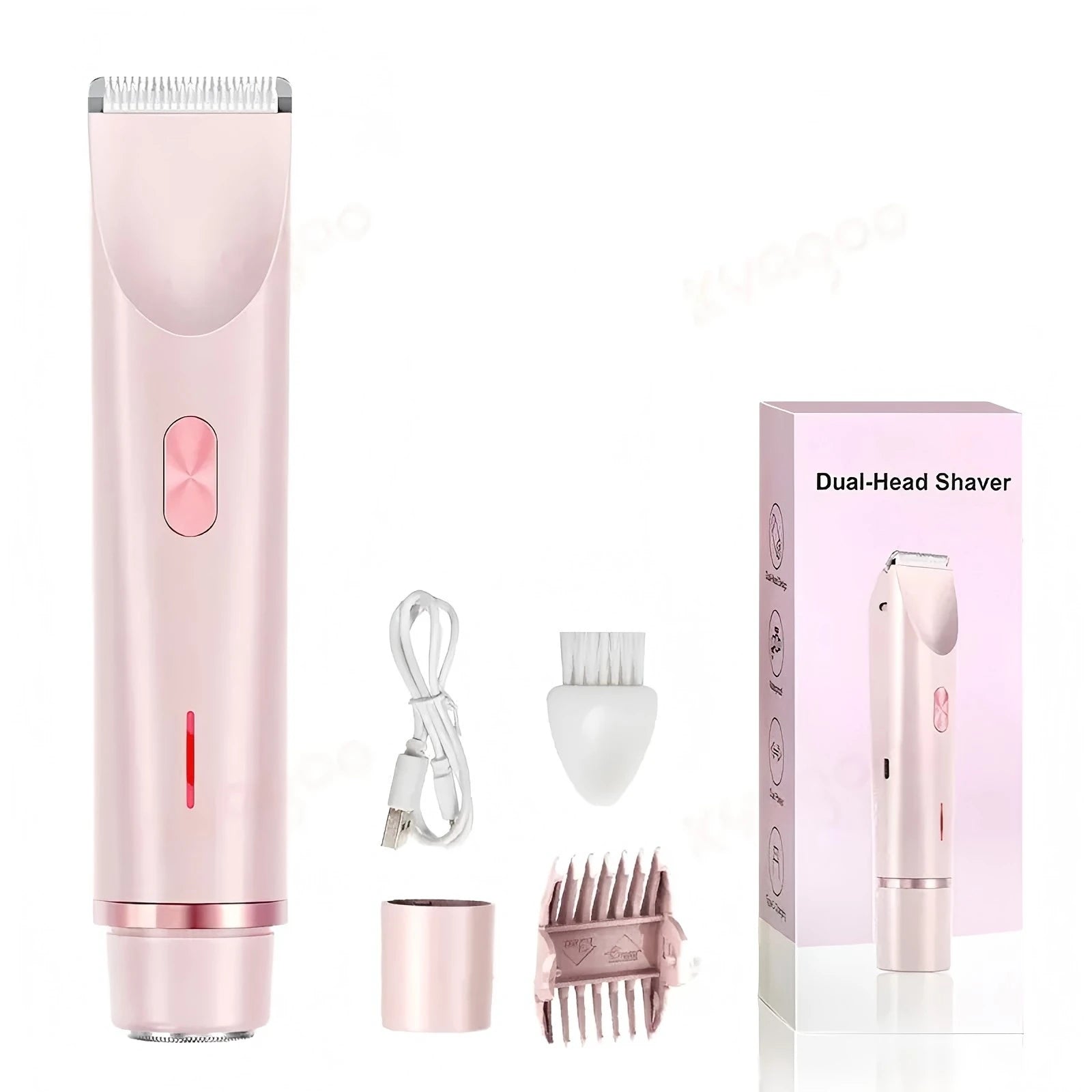 2-in-1 Waterproof Electric Women's Bikini Trimmer & Facial Hair Shaver - 19