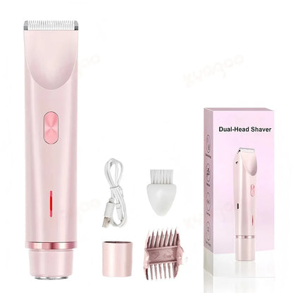 2-in-1 Waterproof Electric Women's Bikini Trimmer & Facial Hair Shaver