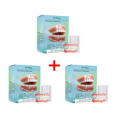 Temporary Silicone Dental Veneers - Custom Fit Comfortable False Teeth Set