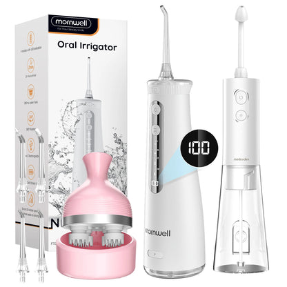 Professional Cordless Water Flosser & Scalp Massager Combo for Oral & Body Care