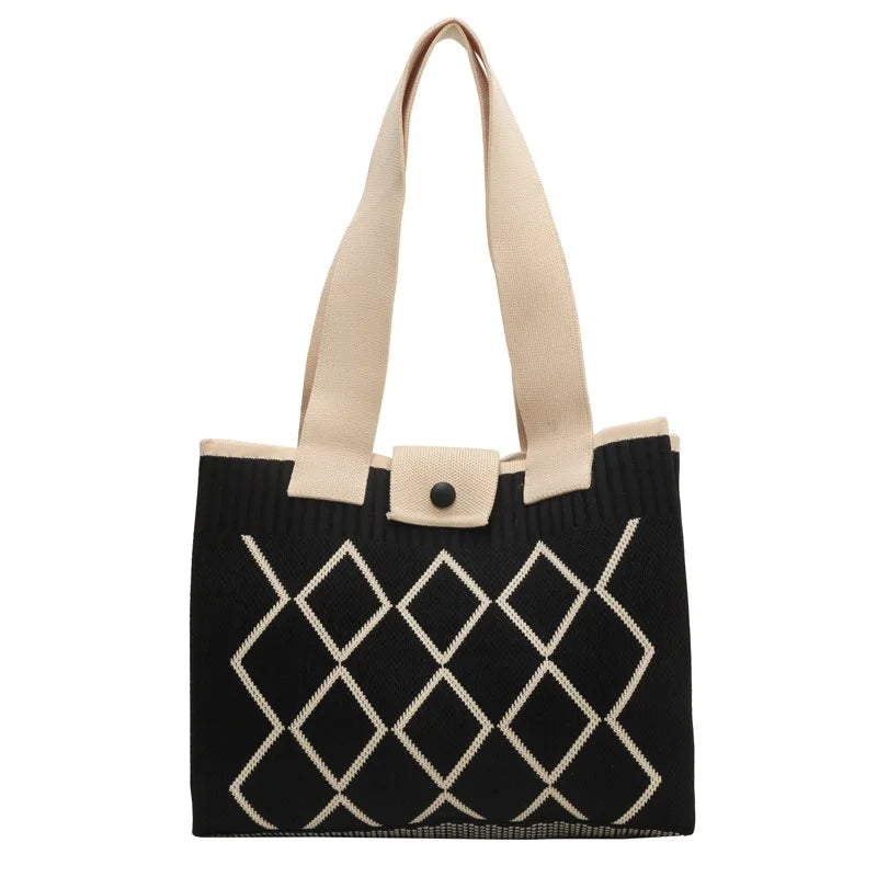 Luxury Knit Trendy Tote