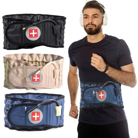 Adjustable Lumbar Support Belt with Air Traction for Back Pain Relief