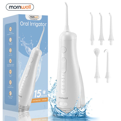 Portable Cordless Water Flosser - Rechargeable Oral Irrigator for Deep Teeth Cleaning