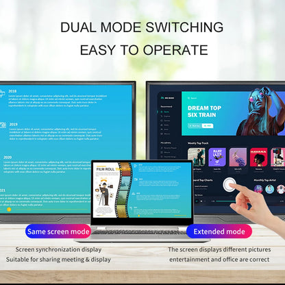 14" Portable Touchscreen Monitor 1200P IPS USB-C External Display