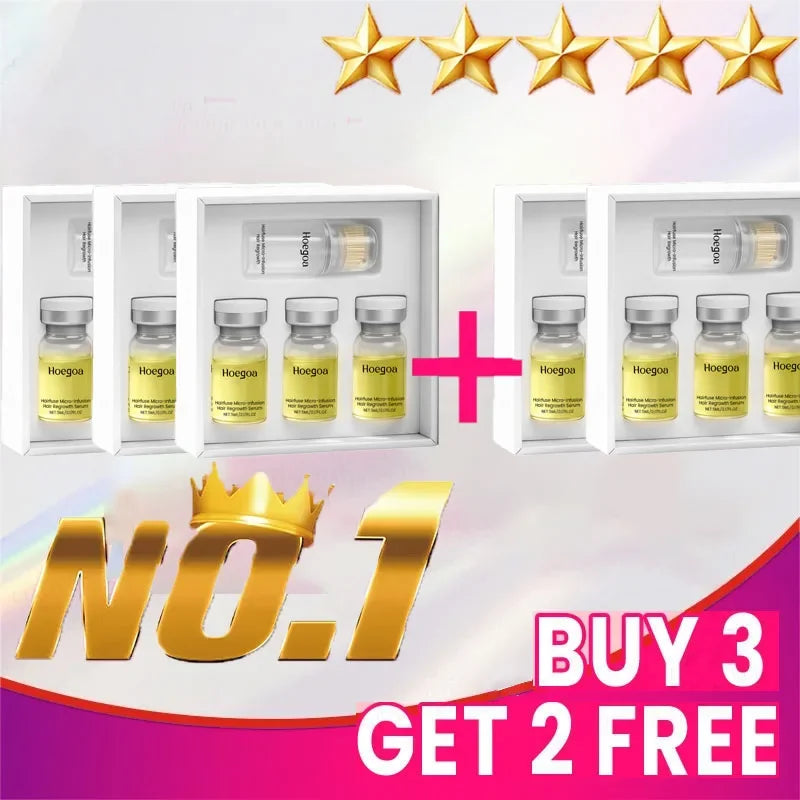 Microneedle Hair Regrowth Serum Kit - Scalp Nourishing & Micro-Infusion Treatment