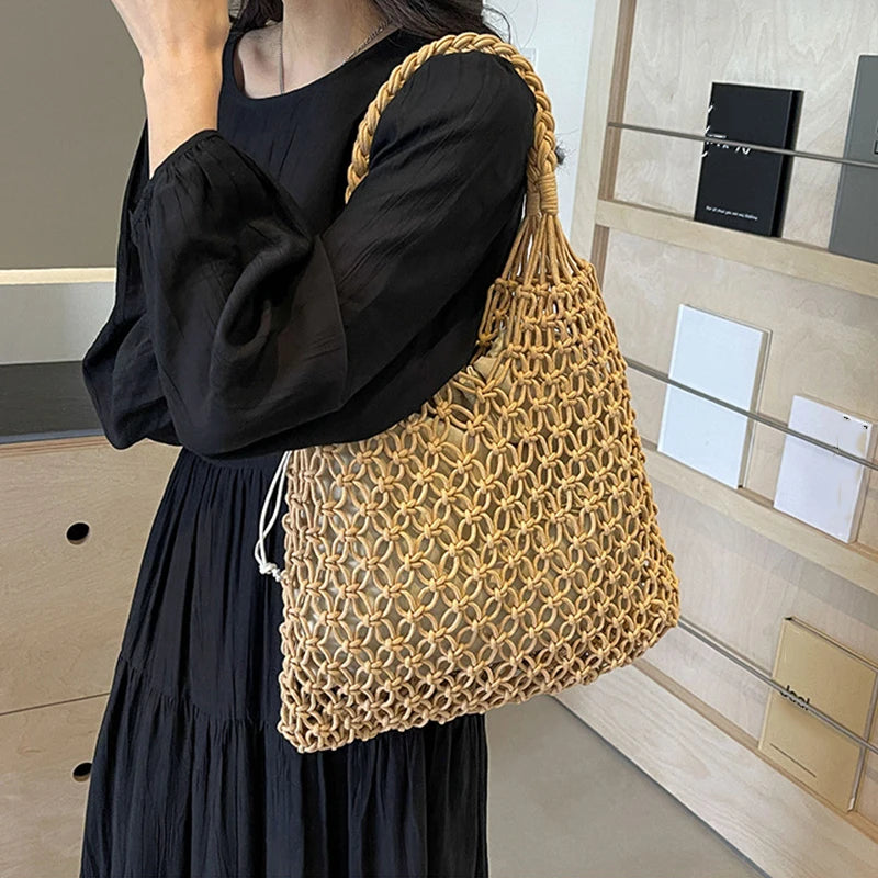 Luxury Boho Knitted Beach Tote