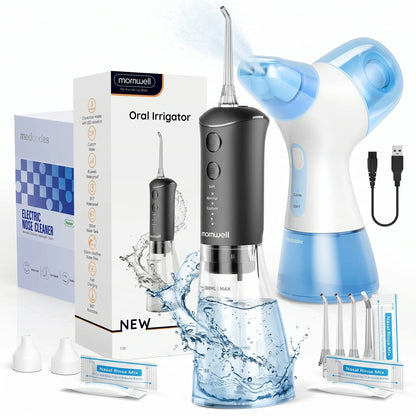 Portable Electric Nasal Irrigation & Oral Irrigator Combo Set