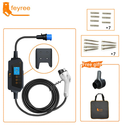 7KW Portable EV Charger Type 1 - Smart App & WiFi Control