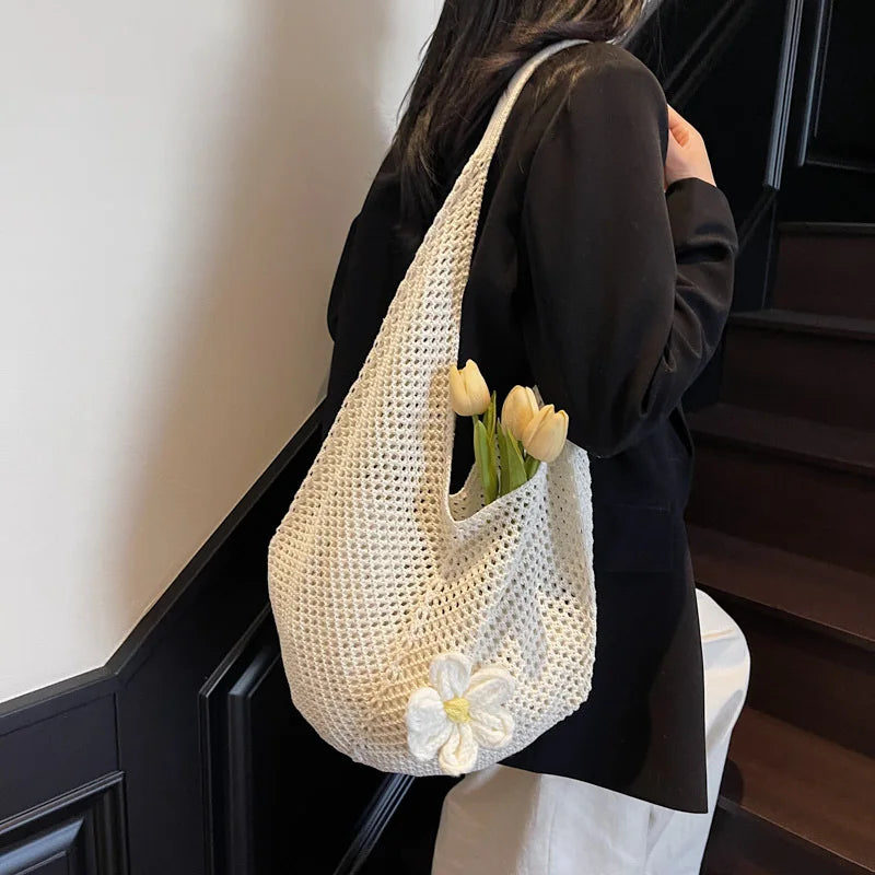 Luxury Bohemian Hollow Straw Tote