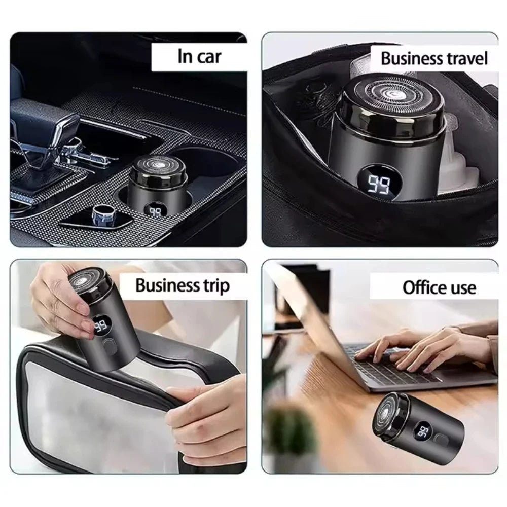 Portable Mini Electric Shaver - Rechargeable Wet/Dry Razor - 9