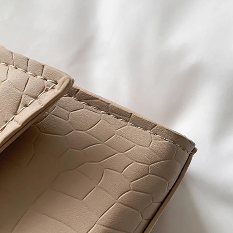 Luxury Retro Crocodile Square Bag