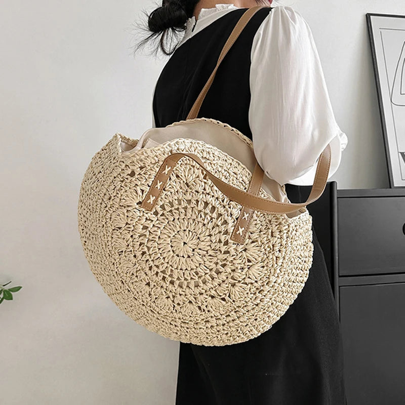 Luxury Woven Summer Straw Tote
