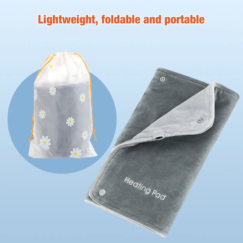 USB Graphene Smart Thermostat Hand Warmer - Portable Heated Warming Bag for Office