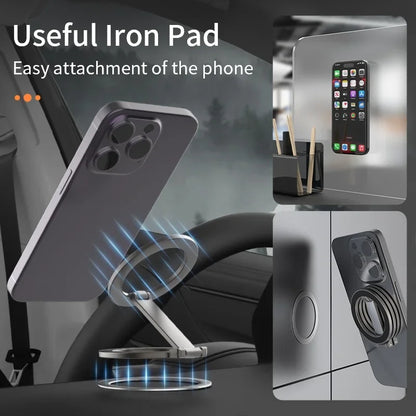 Foldable Magnetic Phone Holder for MagSafe - Universal Gym & Car Mount