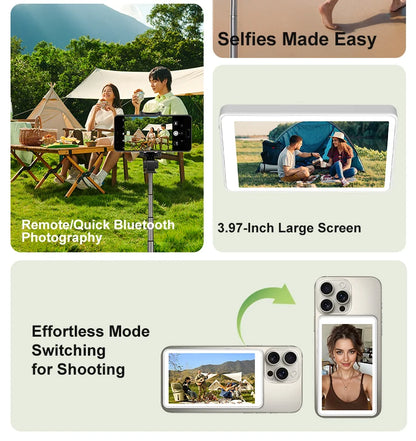 Magnetic Phone Monitor: HD Wireless External Screen for Selfie & Vlogging