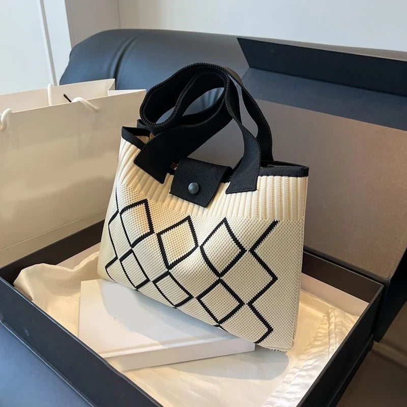 Luxury Knit Trendy Tote