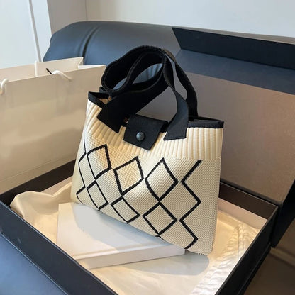 Luxury Knit Trendy Tote