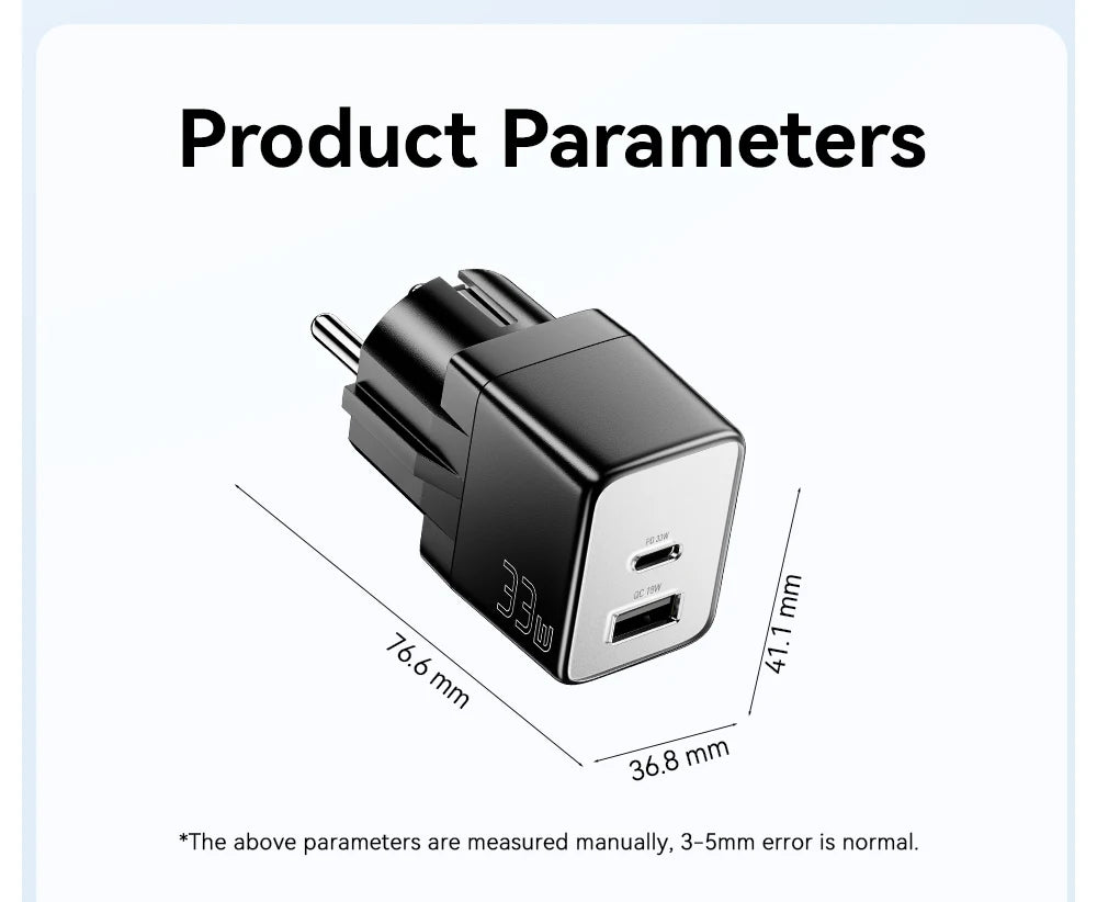 Essager 67W GaN USB-C Fast Wall Charger - Multi-Port Power Adapter - 23
