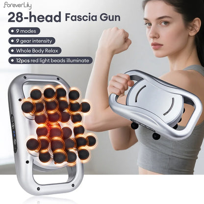 22-Head Fascia Massage Gun - Deep Tissue Body Massager