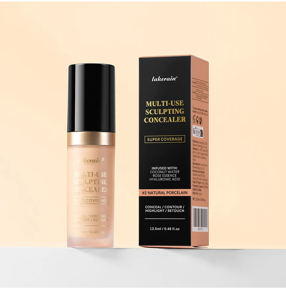 Full Coverage Waterproof Concealer - Matte Liquid Foundation