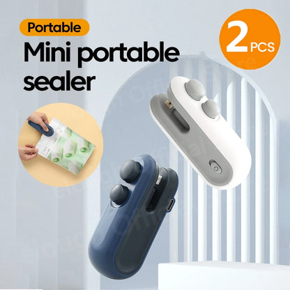 2-in-1 Mini Portable Heat Bag Sealer for Food Preservation & Storage