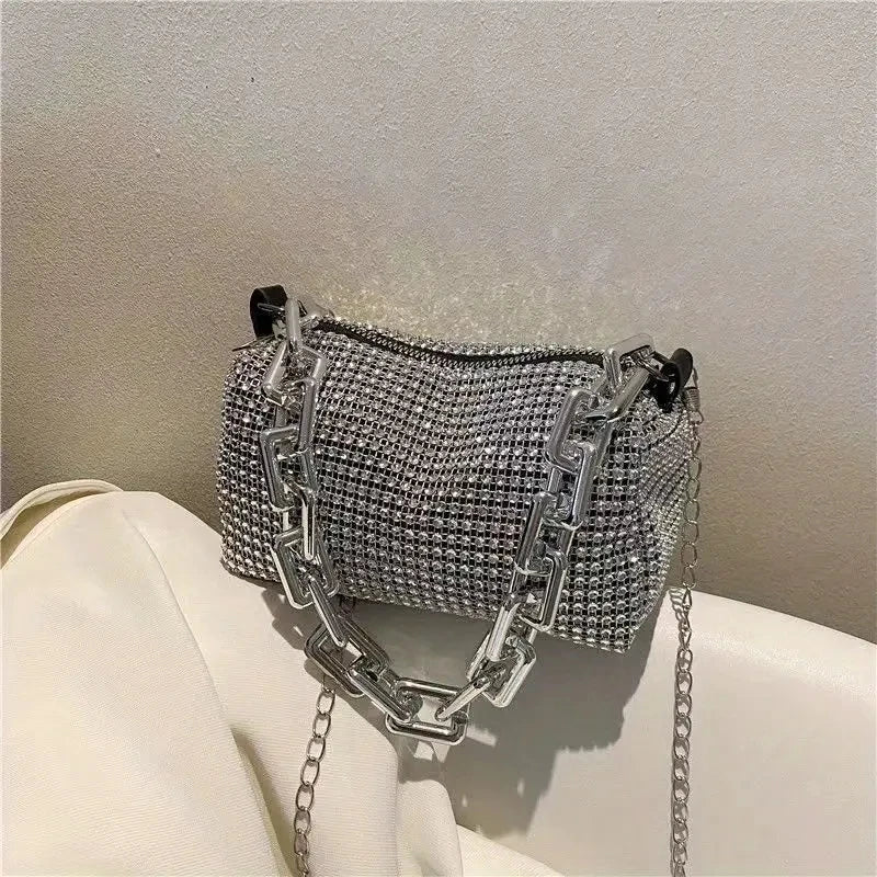 Luxury Glitter Rhinestone Bucket Bag