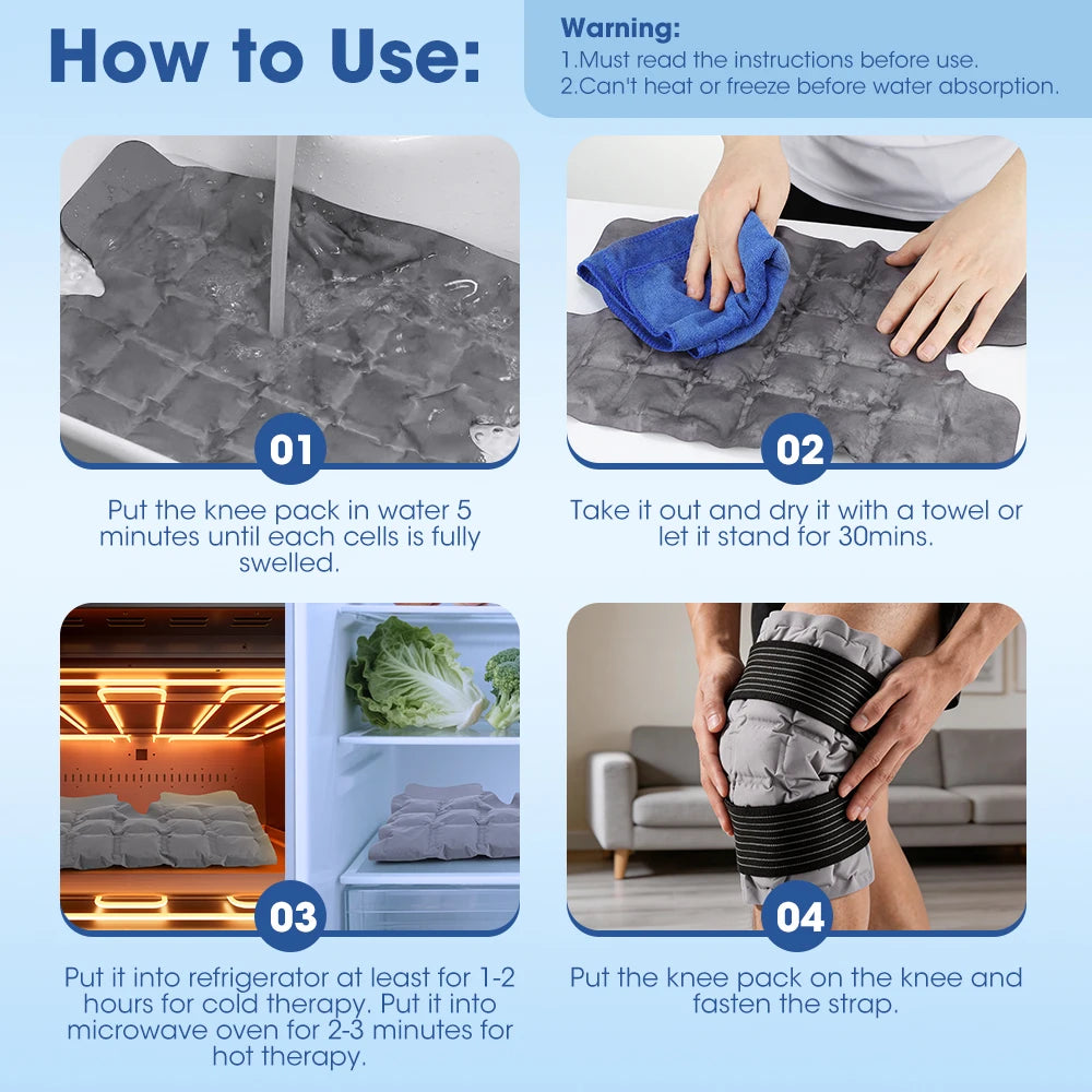 Dual-Action Hot & Cold Therapy Knee Wrap for Pain Relief and Recovery
