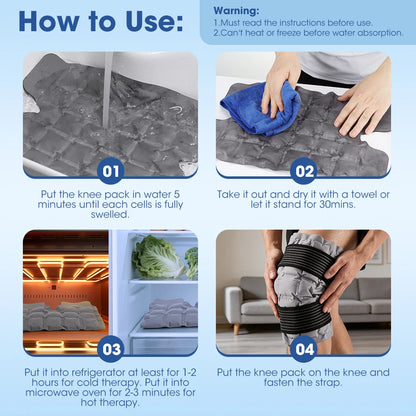 Dual-Action Hot & Cold Therapy Knee Wrap for Pain Relief and Recovery