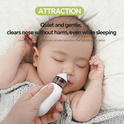 Electric Baby Nasal Aspirator - Rechargeable Nose Cleaner for Congestion Relief