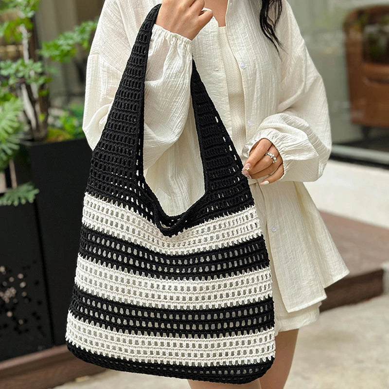 Luxury Aesthetic Knitted Tote