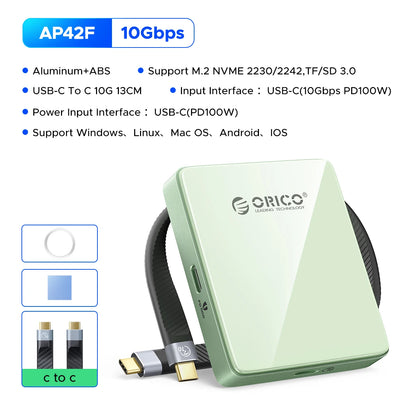 Magnetic NVMe M.2 SSD Enclosure for iPhone 4K ProRes Recording & 100W Charge