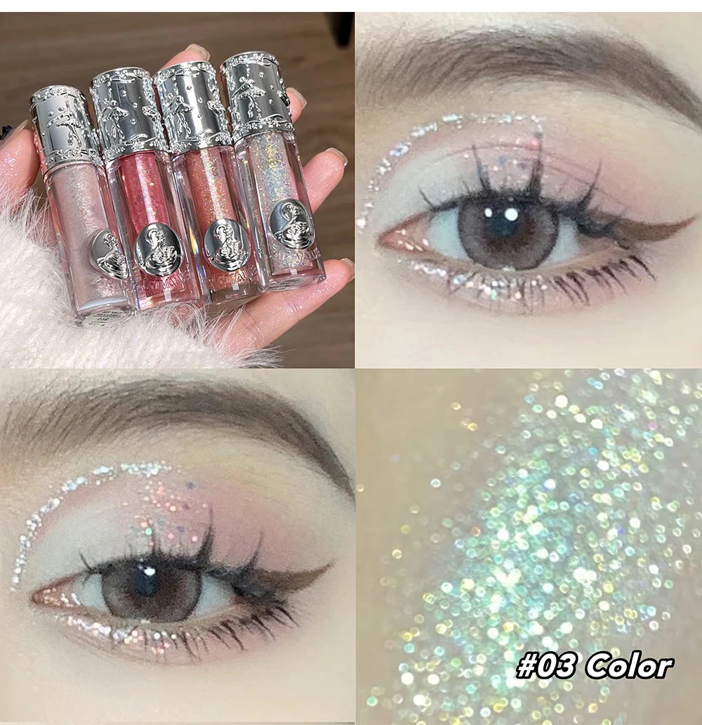 Liquid Shimmer Eyeshadow - Long-Lasting Waterproof Glitter Makeup