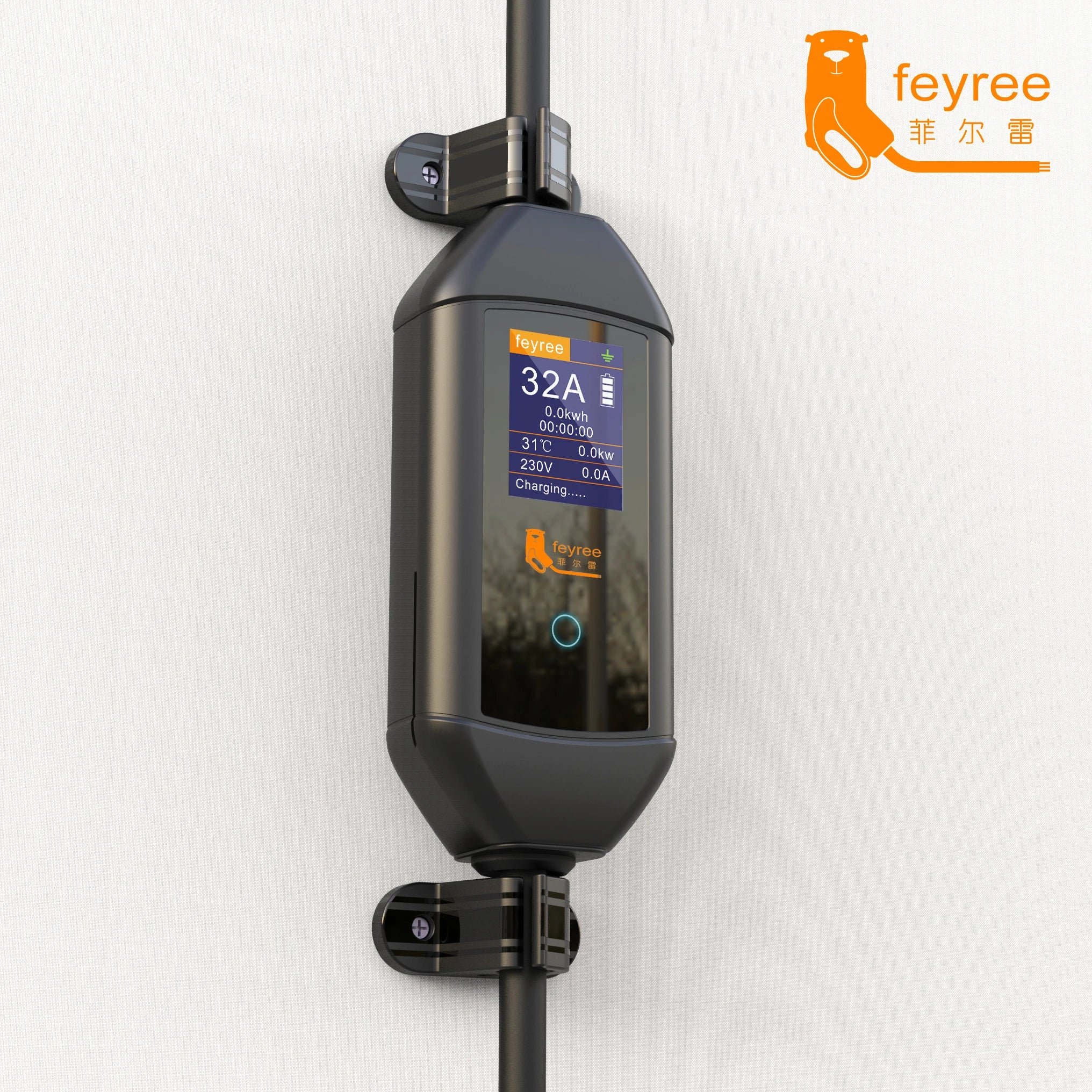 Universal EV Charger Cable Organizer Mount - Wall Bracket Holder for EV Plug - 10